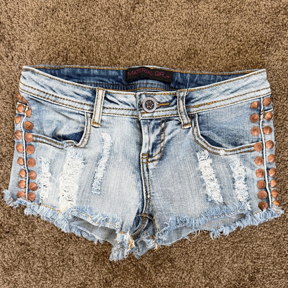 Distressed Denim Shorts